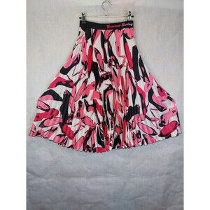 Pinko Summer Loving Full Maxi Skirt Pleated Women 2 Pull On Pink High Heels Glam